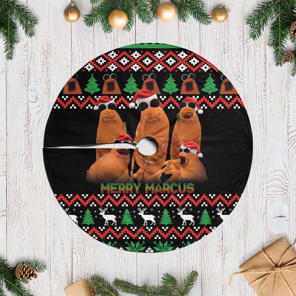 Marcus The Worm Christmas Tree Skirt Funny Gen Alpha Meme Slang - Wonder Print Shop