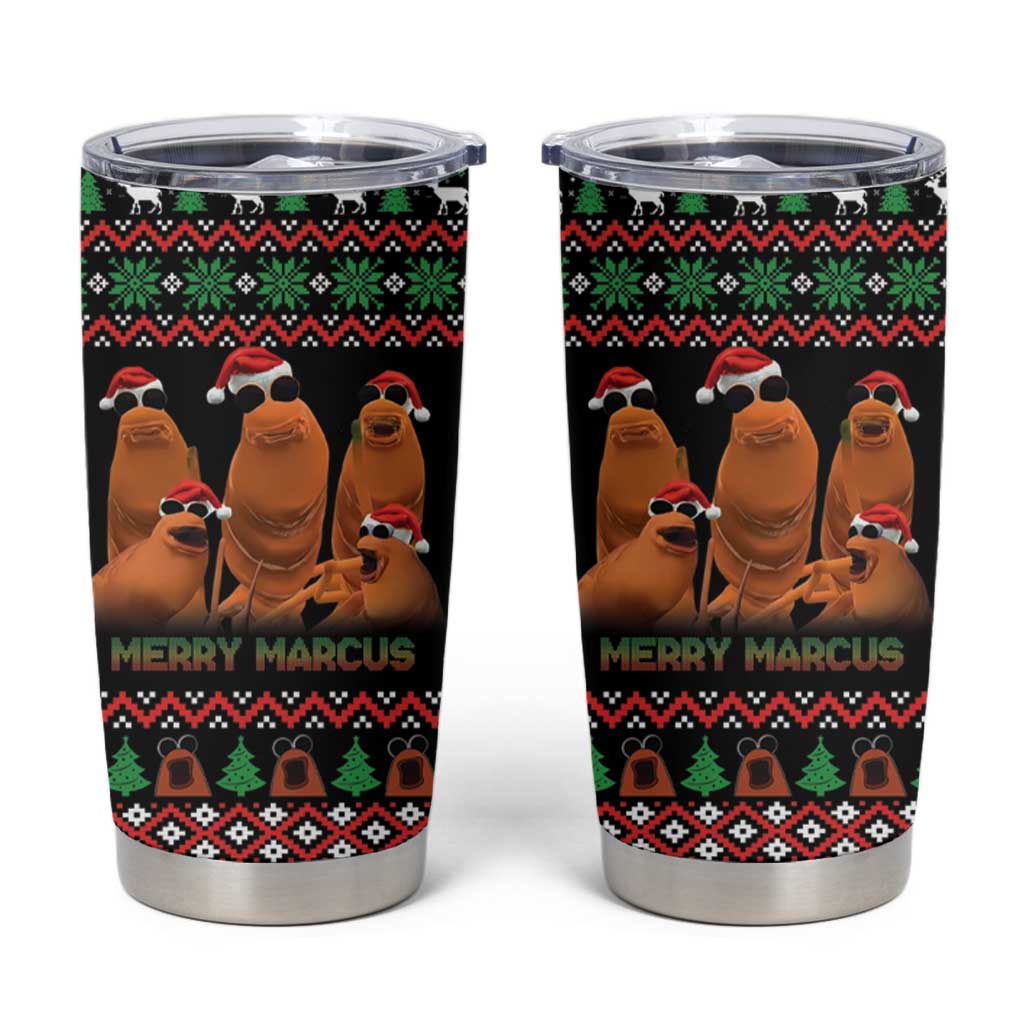Marcus The Worm Christmas Tumbler Cup Funny Gen Alpha Meme Slang - Wonder Print Shop