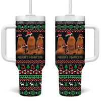 Marcus The Worm Christmas Tumbler With Handle Funny Gen Alpha Meme Slang - Wonder Print Shop