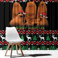Marcus The Worm Christmas Window Curtain Funny Gen Alpha Meme Slang - Wonder Print Shop
