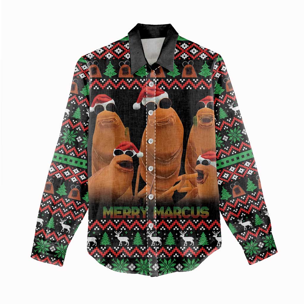 Marcus The Worm Christmas Women Casual Shirt Funny Gen Alpha Meme Slang - Wonder Print Shop