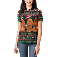 Marcus The Worm Christmas Women Polo Shirt Funny Gen Alpha Meme Slang - Wonder Print Shop
