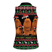 Marcus The Worm Christmas Women Sleeveless Polo Shirt Funny Gen Alpha Meme Slang - Wonder Print Shop