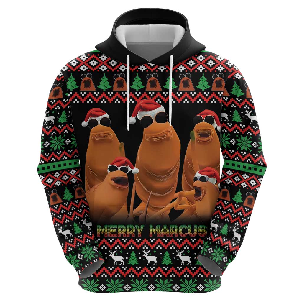 Marcus The Worm Christmas Zip Hoodie Funny Gen Alpha Meme Slang - Wonder Print Shop