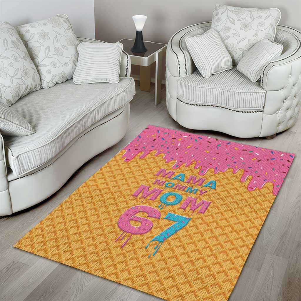 Mama Mommy Mom Six Seven 67 Area Rug Sweet Dripping Style - Wonder Print Shop