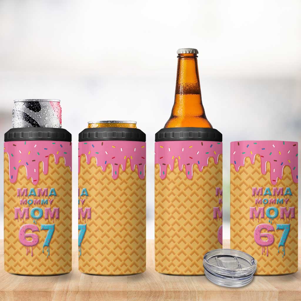 Mama Mommy Mom Six Seven 67 4 in 1 Can Cooler Tumbler Sweet Dripping Style - Wonder Print Shop