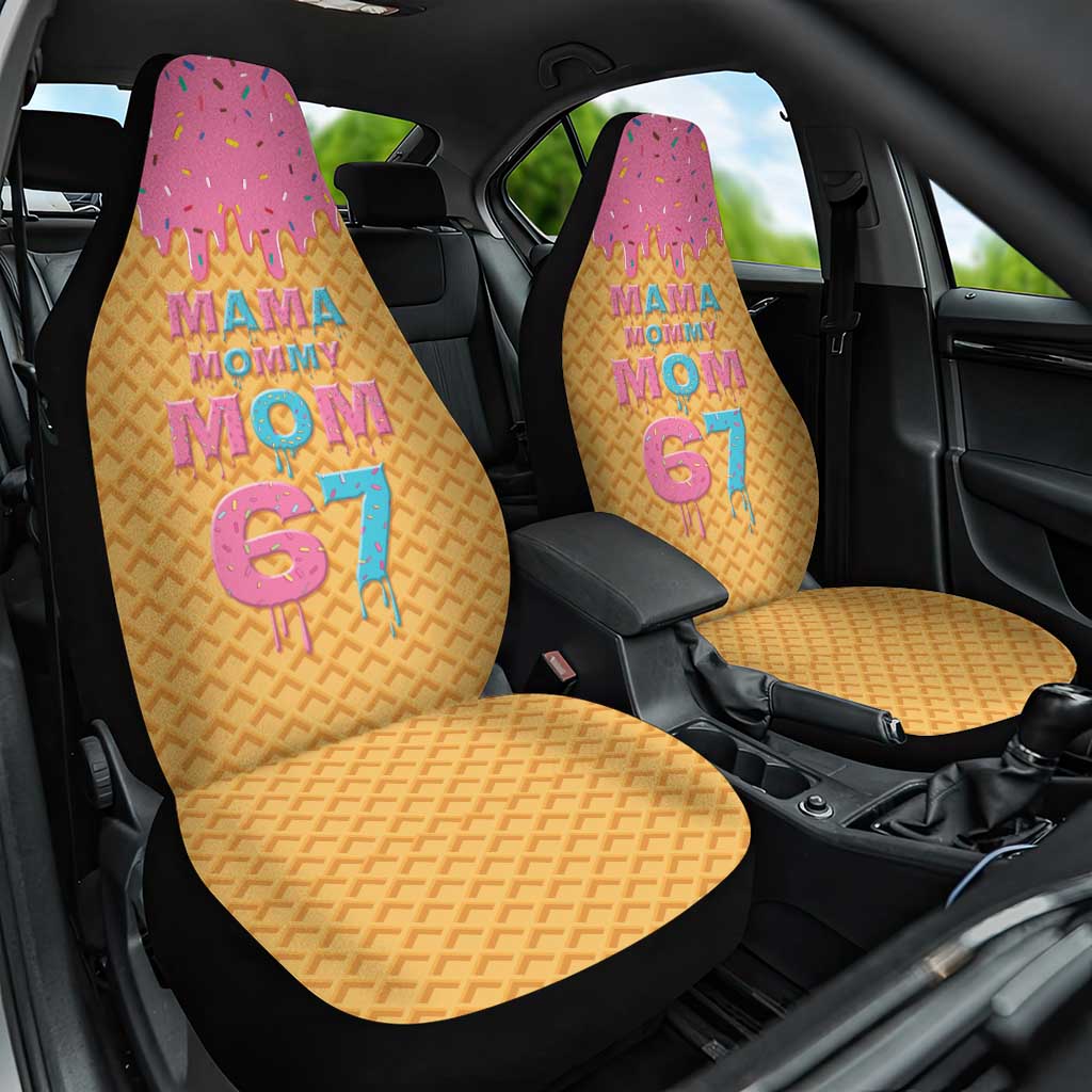 Mama Mommy Mom Six Seven 67 Car Seat Cover Sweet Dripping Style - Wonder Print Shop