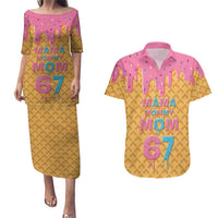 Mama Mommy Mom Six Seven 67 Couples Matching Puletasi and Hawaiian Shirt Sweet Dripping Style - Wonder Print Shop
