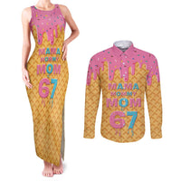 Mama Mommy Mom Six Seven 67 Couples Matching Tank Maxi Dress and Long Sleeve Button Shirt Sweet Dripping Style - Wonder Print Shop