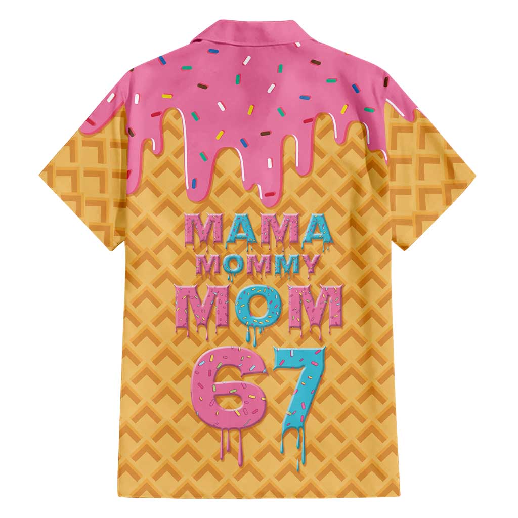 Mama Mommy Mom Six Seven 67 Family Matching Long Sleeve Bodycon Dress and Hawaiian Shirt Sweet Dripping Style