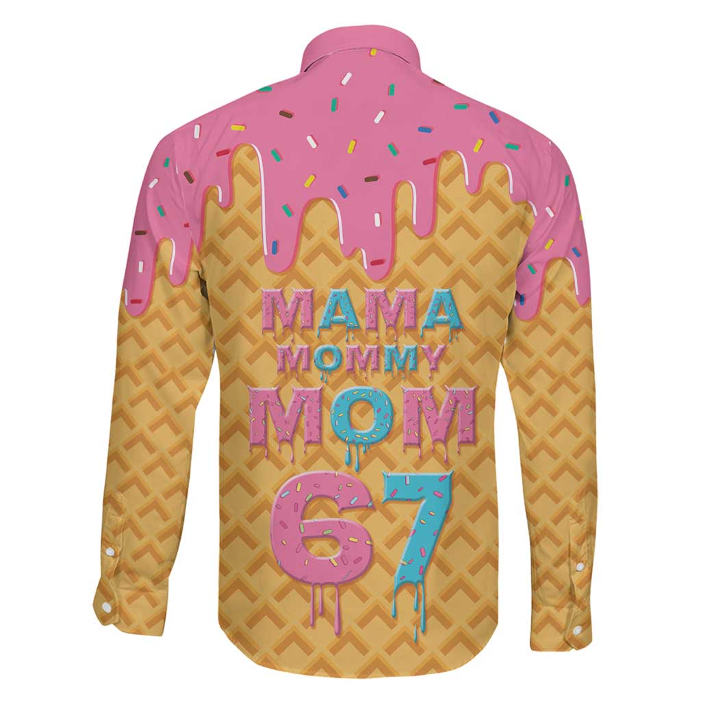 Mama Mommy Mom Six Seven 67 Family Matching Long Sleeve Bodycon Dress and Hawaiian Shirt Sweet Dripping Style