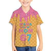 Mama Mommy Mom Six Seven 67 Family Matching Long Sleeve Bodycon Dress and Hawaiian Shirt Sweet Dripping Style