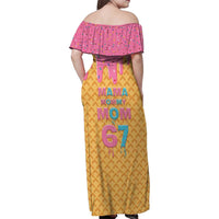 Mama Mommy Mom Six Seven 67 Family Matching Off Shoulder Maxi Dress and Hawaiian Shirt Sweet Dripping Style