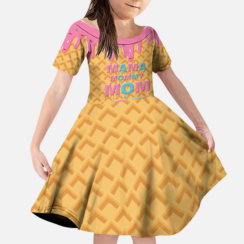 Mama Mommy Mom Six Seven 67 Family Matching Off Shoulder Short Dress and Hawaiian Shirt Sweet Dripping Style