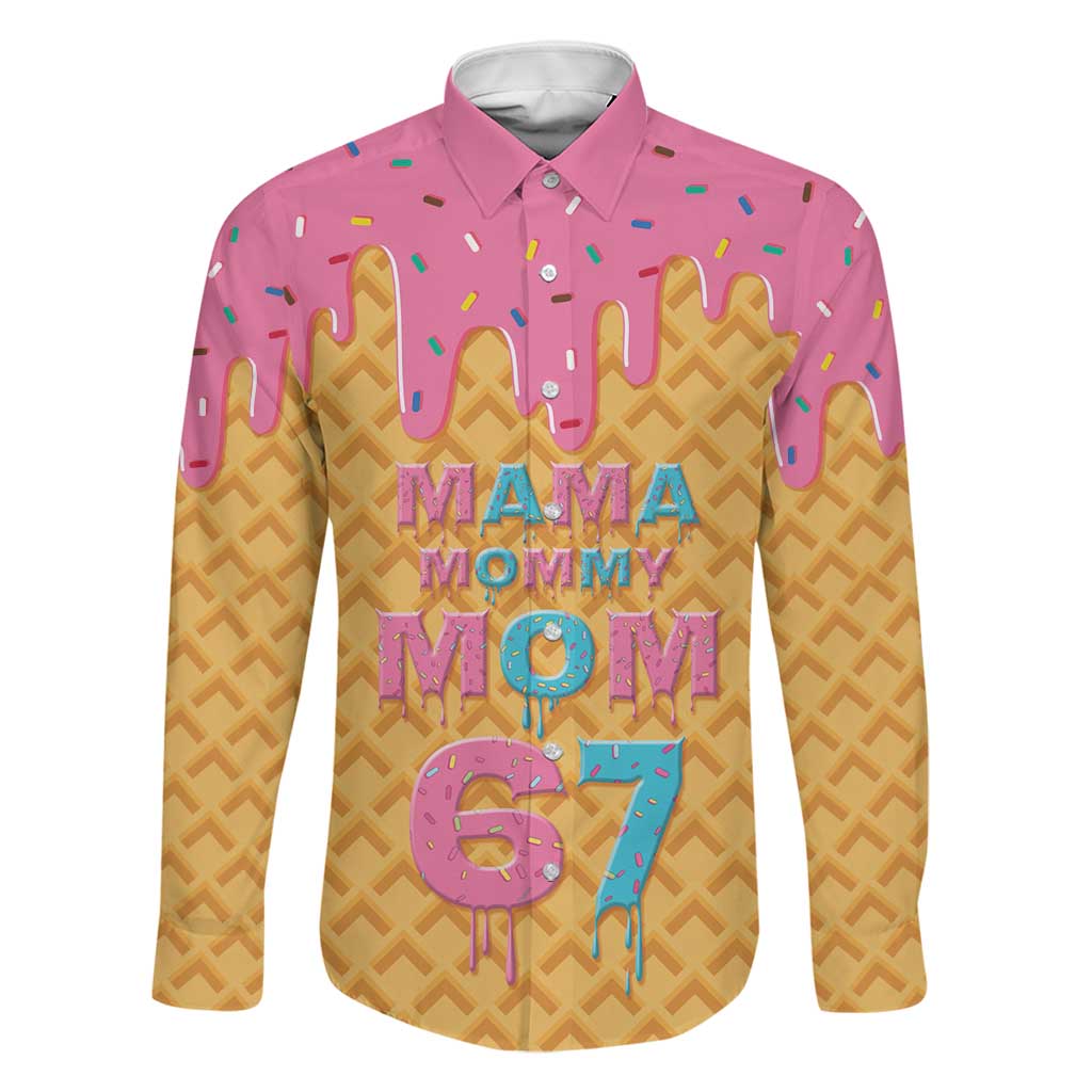 Mama Mommy Mom Six Seven 67 Family Matching Off Shoulder Short Dress and Hawaiian Shirt Sweet Dripping Style