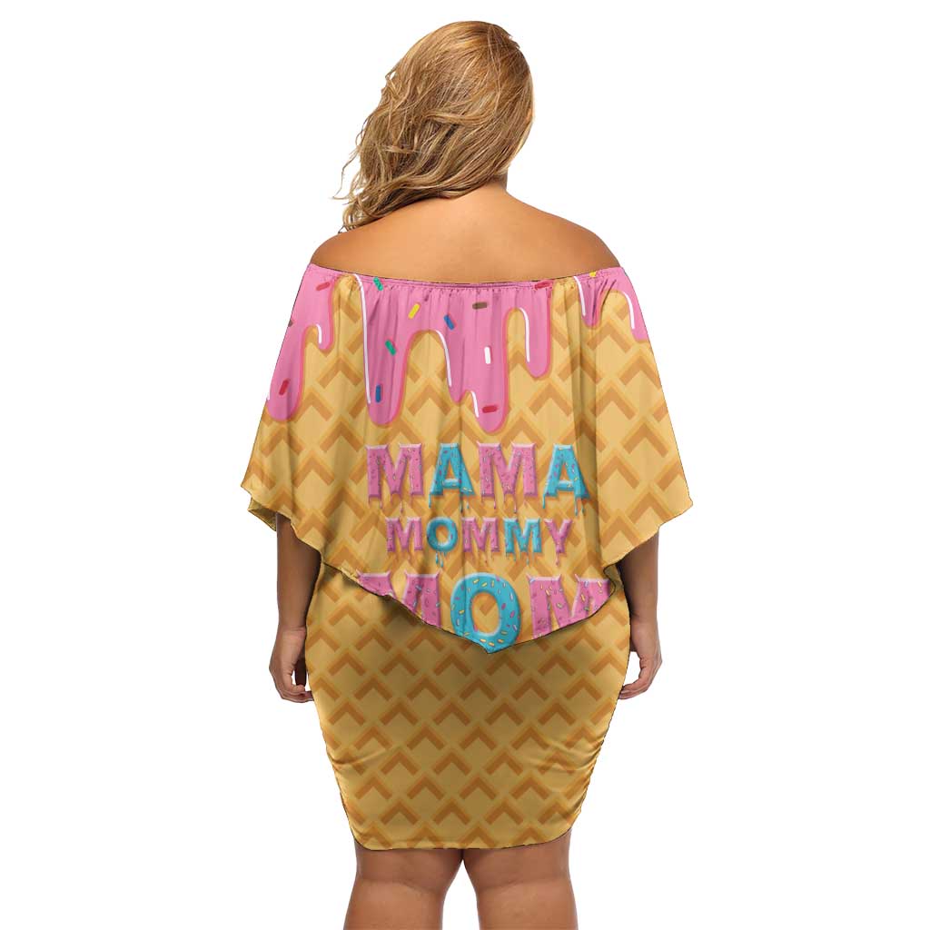 Mama Mommy Mom Six Seven 67 Family Matching Off Shoulder Short Dress and Hawaiian Shirt Sweet Dripping Style