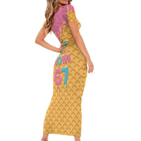 Mama Mommy Mom Six Seven 67 Family Matching Short Sleeve Bodycon Dress and Hawaiian Shirt Sweet Dripping Style