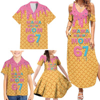 Mama Mommy Mom Six Seven 67 Family Matching Summer Maxi Dress and Hawaiian Shirt Sweet Dripping Style