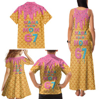 Mama Mommy Mom Six Seven 67 Family Matching Tank Maxi Dress and Hawaiian Shirt Sweet Dripping Style