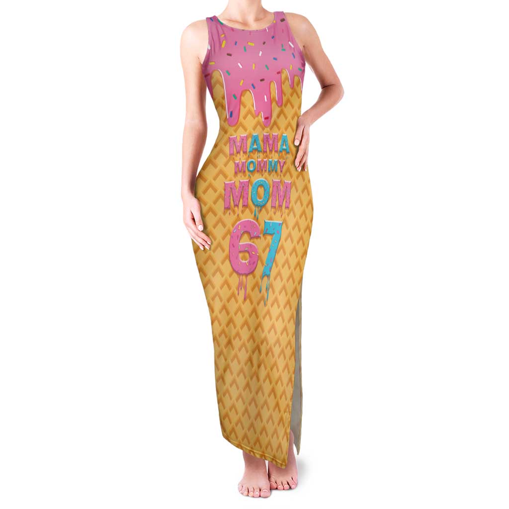 Mama Mommy Mom Six Seven 67 Family Matching Tank Maxi Dress and Hawaiian Shirt Sweet Dripping Style