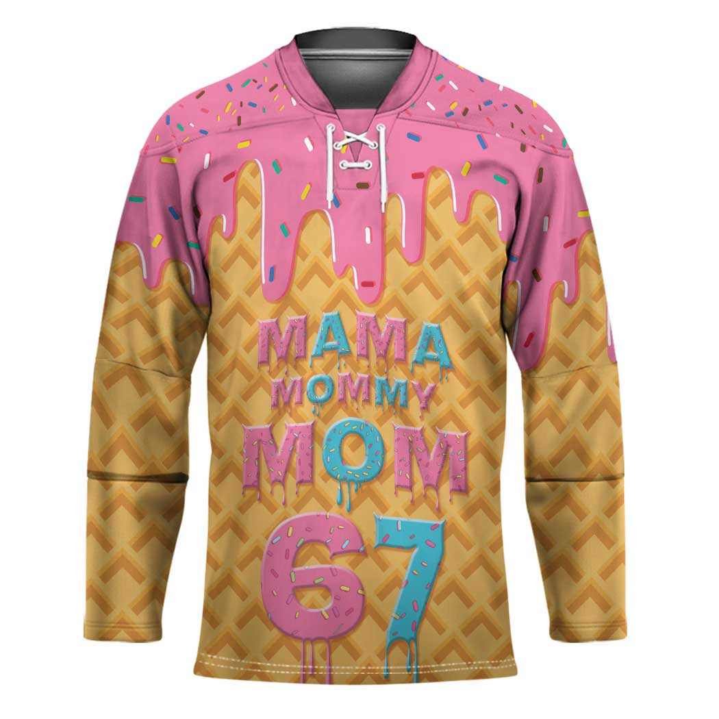Mama Mommy Mom Six Seven 67 Hockey Jersey Sweet Dripping Style - Wonder Print Shop