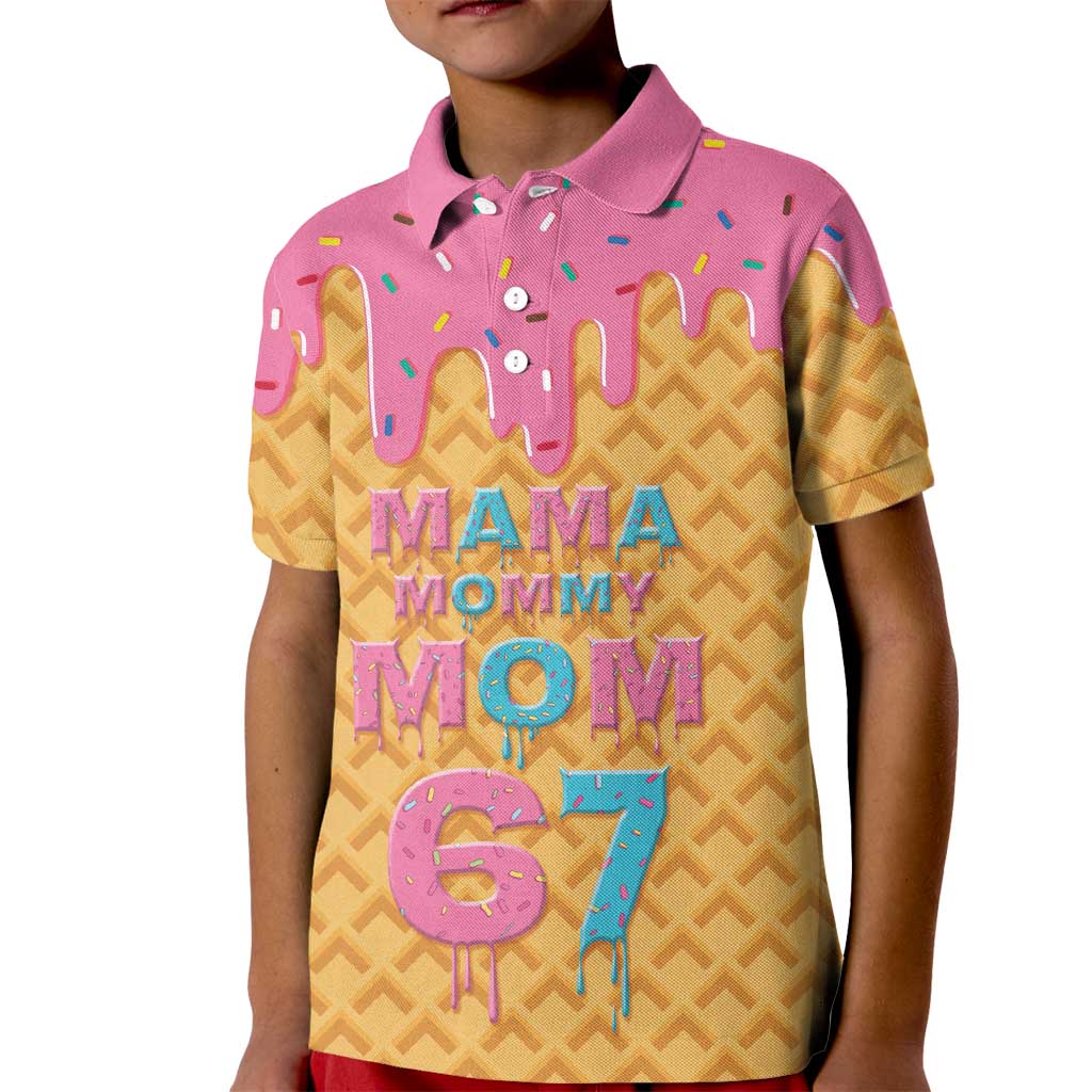 Mama Mommy Mom Six Seven 67 Kid Polo Shirt Sweet Dripping Style - Wonder Print Shop