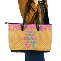Mama Mommy Mom Six Seven 67 Leather Tote Bag Sweet Dripping Style - Wonder Print Shop