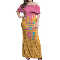 Mama Mommy Mom Six Seven 67 Off Shoulder Maxi Dress Sweet Dripping Style - Wonder Print Shop