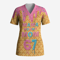 Mama Mommy Mom Six Seven 67 Scrub Top Sweet Dripping Style - Wonder Print Shop