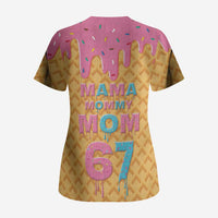 Mama Mommy Mom Six Seven 67 Scrub Top Sweet Dripping Style - Wonder Print Shop