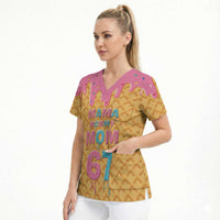Mama Mommy Mom Six Seven 67 Scrub Top Sweet Dripping Style - Wonder Print Shop