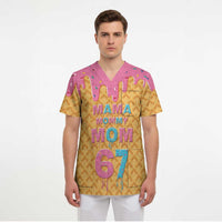 Mama Mommy Mom Six Seven 67 Scrub Top Sweet Dripping Style - Wonder Print Shop
