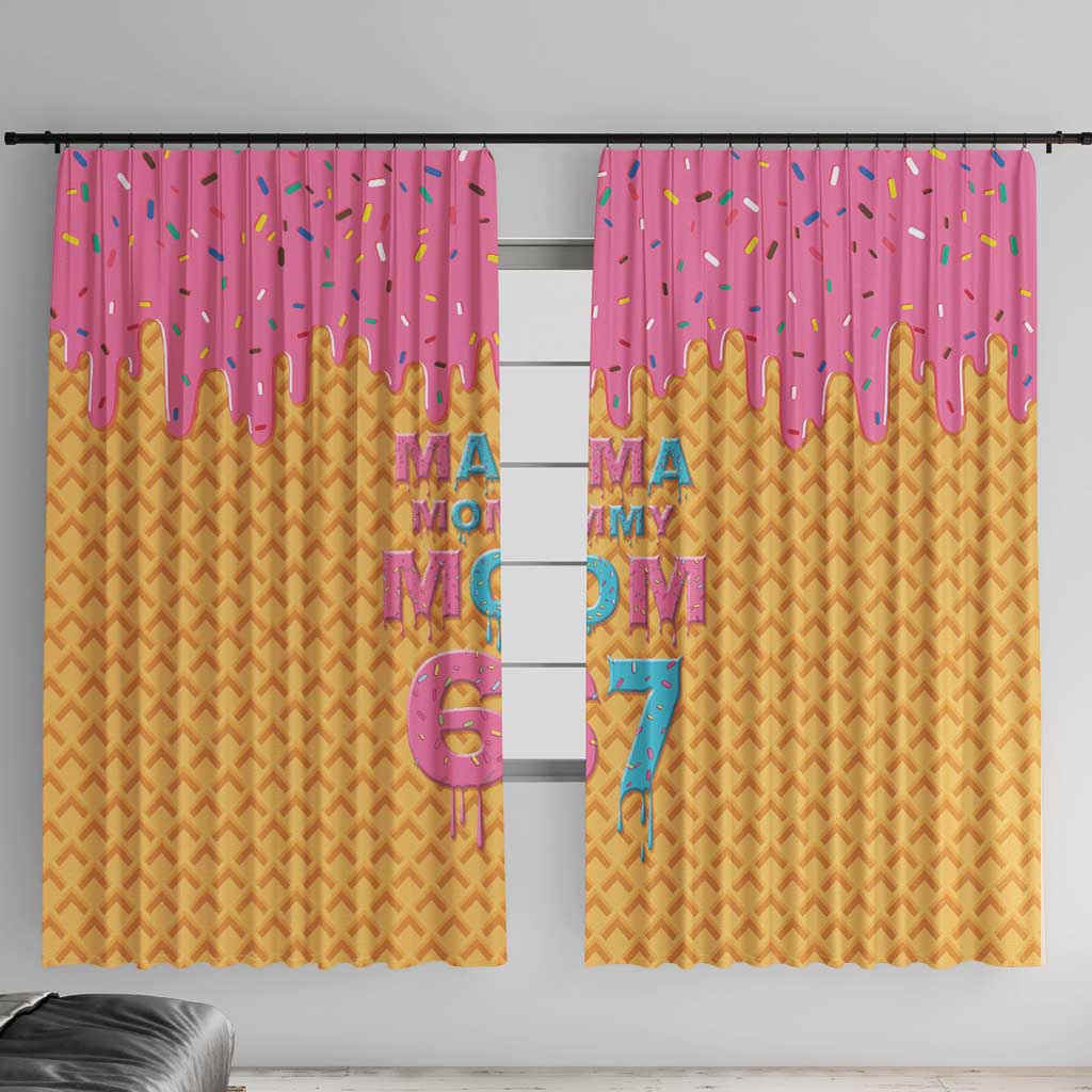 Mama Mommy Mom Six Seven 67 Window Curtain Sweet Dripping Style - Wonder Print Shop
