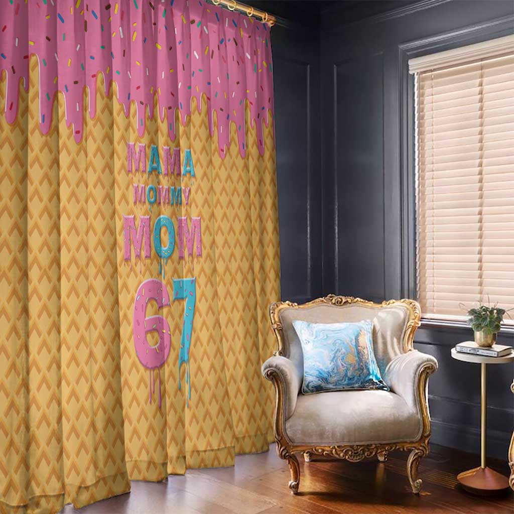 Mama Mommy Mom Six Seven 67 Window Curtain Sweet Dripping Style - Wonder Print Shop