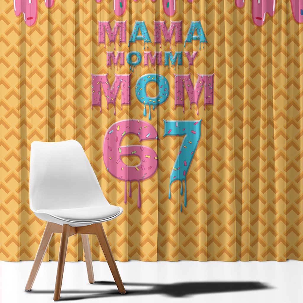 Mama Mommy Mom Six Seven 67 Window Curtain Sweet Dripping Style - Wonder Print Shop