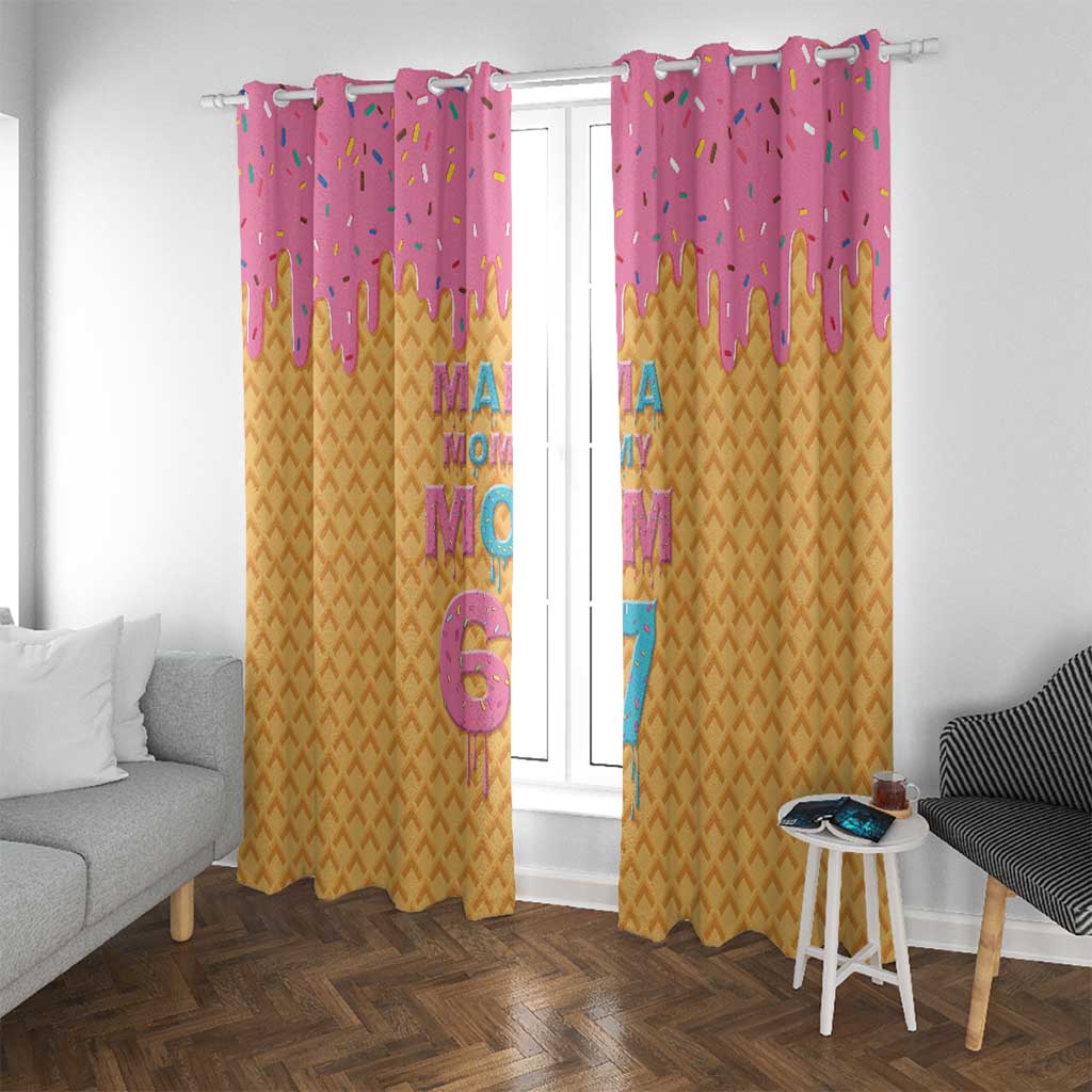 Mama Mommy Mom Six Seven 67 Window Curtain Sweet Dripping Style - Wonder Print Shop