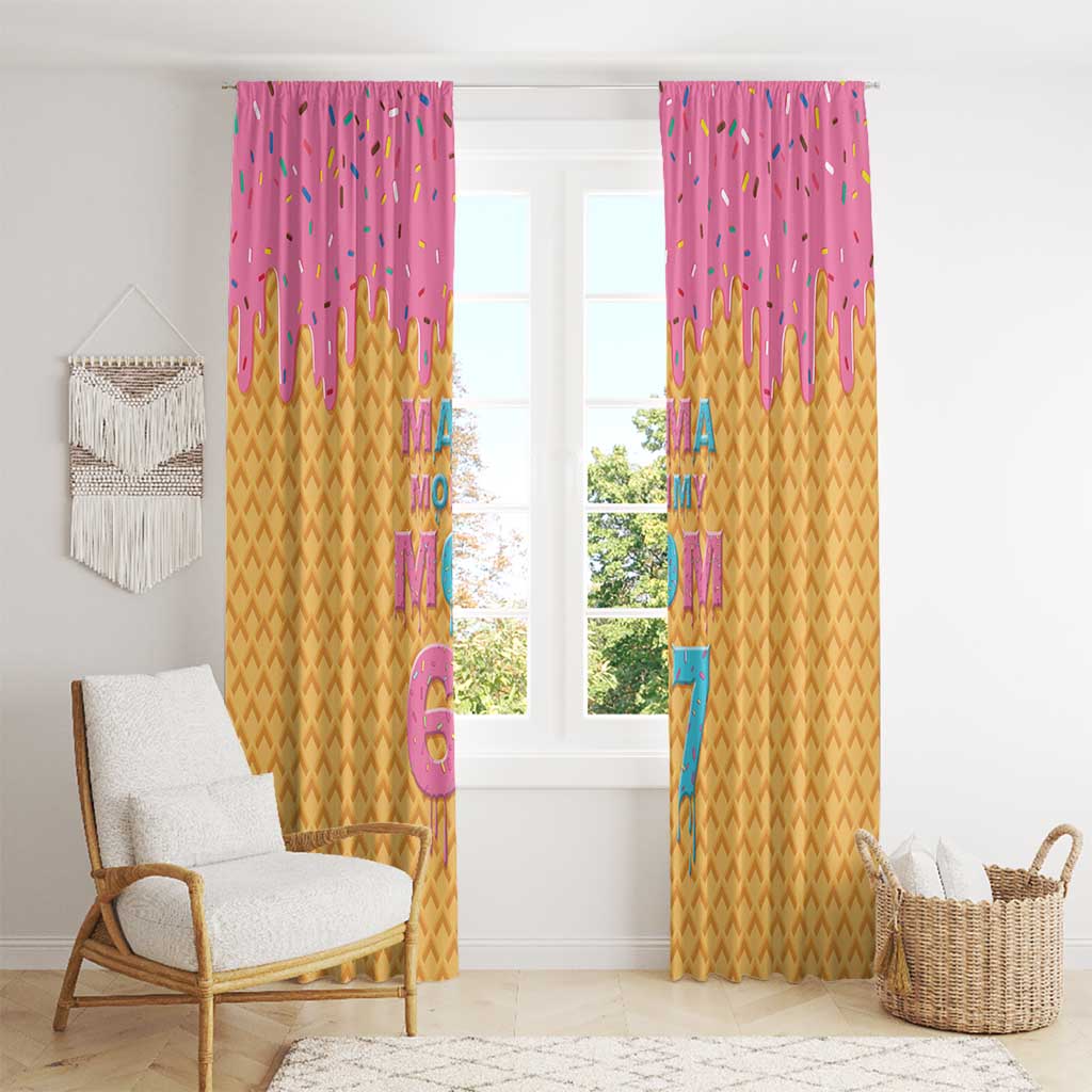 Mama Mommy Mom Six Seven 67 Window Curtain Sweet Dripping Style - Wonder Print Shop