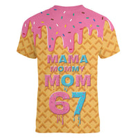 Mama Mommy Mom Six Seven 67 Women V-Neck T-Shirt Sweet Dripping Style - Wonder Print Shop