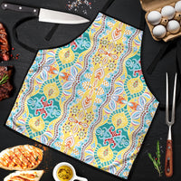 Indian Mandala Pattern Apron Yellow Geometric Floral Mandala