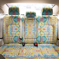 Indian Mandala Pattern Back Car Seat Cover Yellow Geometric Floral Mandala