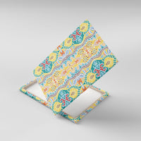 Indian Mandala Pattern Canvas Wall Art Yellow Geometric Floral Mandala