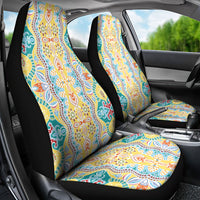 Indian Mandala Pattern Car Seat Cover Yellow Geometric Floral Mandala
