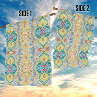 Indian Mandala Pattern Garden Flag Yellow Geometric Floral Mandala
