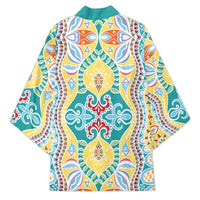Indian Mandala Pattern Kimono Yellow Geometric Floral Mandala