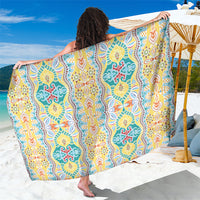 Indian Mandala Pattern Sarong Yellow Geometric Floral Mandala