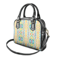 Indian Mandala Pattern Shoulder Handbag Yellow Geometric Floral Mandala