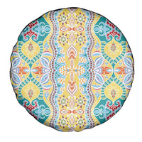 Indian Mandala Pattern Spare Tire Cover Yellow Geometric Floral Mandala