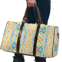 Indian Mandala Pattern Travel Bag Yellow Geometric Floral Mandala