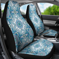 Indian Mandala Pattern Car Seat Cover Blue Geometric Floral Mandala