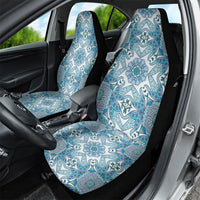Indian Mandala Pattern Car Seat Cover Blue Geometric Floral Mandala